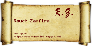 Rauch Zamfira névjegykártya